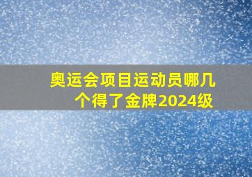 奥运会项目运动员哪几个得了金牌2024级