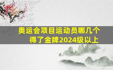 奥运会项目运动员哪几个得了金牌2024级以上