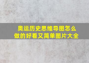 奥运历史思维导图怎么做的好看又简单图片大全