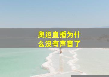 奥运直播为什么没有声音了