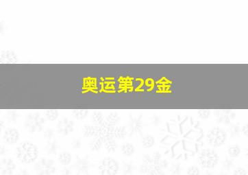 奥运第29金