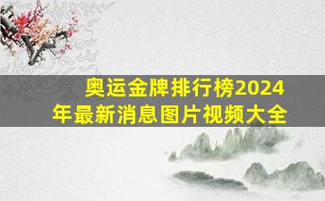 奥运金牌排行榜2024年最新消息图片视频大全