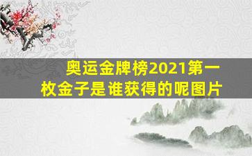 奥运金牌榜2021第一枚金子是谁获得的呢图片