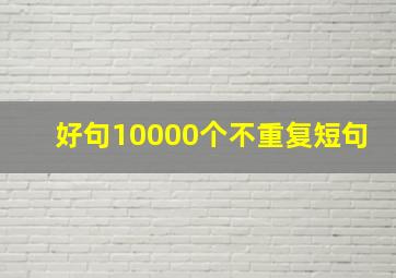 好句10000个不重复短句