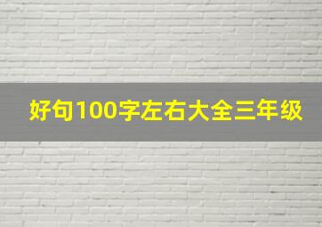 好句100字左右大全三年级