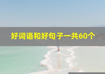 好词语和好句子一共60个