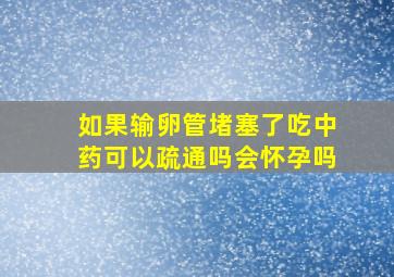 如果输卵管堵塞了吃中药可以疏通吗会怀孕吗