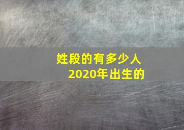 姓段的有多少人2020年出生的