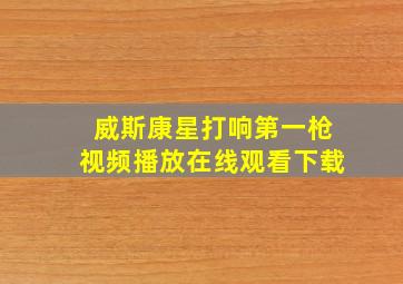 威斯康星打响第一枪视频播放在线观看下载