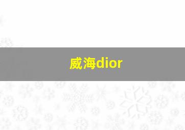 威海dior