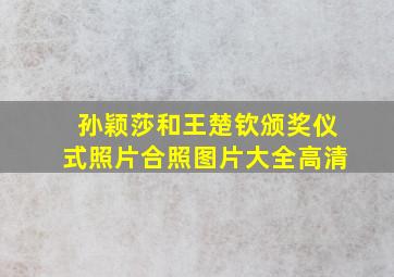 孙颖莎和王楚钦颁奖仪式照片合照图片大全高清