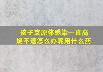 孩子支原体感染一直高烧不退怎么办呢用什么药