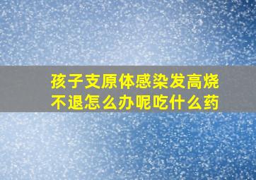 孩子支原体感染发高烧不退怎么办呢吃什么药