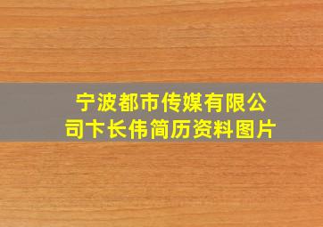 宁波都市传媒有限公司卞长伟简历资料图片