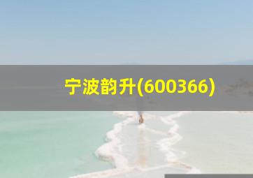 宁波韵升(600366)