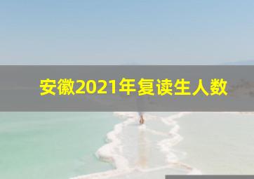 安徽2021年复读生人数