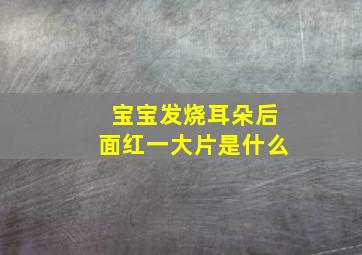 宝宝发烧耳朵后面红一大片是什么