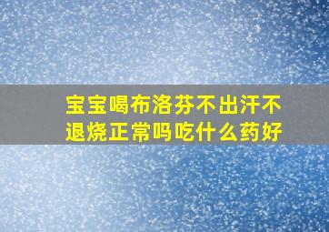 宝宝喝布洛芬不出汗不退烧正常吗吃什么药好