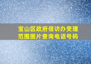 宝山区政府信访办受理范围图片查询电话号码