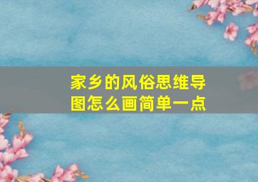 家乡的风俗思维导图怎么画简单一点