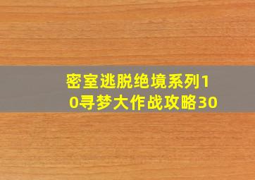 密室逃脱绝境系列10寻梦大作战攻略30