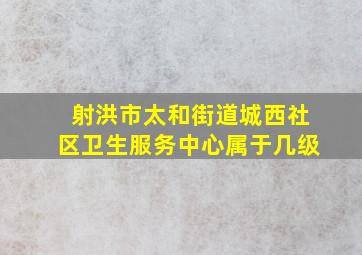 射洪市太和街道城西社区卫生服务中心属于几级