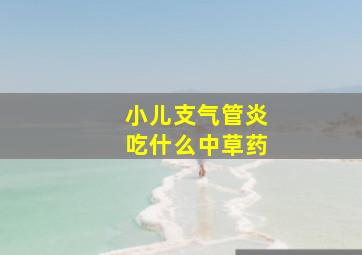 小儿支气管炎吃什么中草药