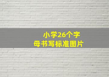 小学26个字母书写标准图片