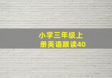 小学三年级上册英语跟读40