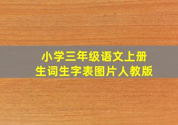 小学三年级语文上册生词生字表图片人教版