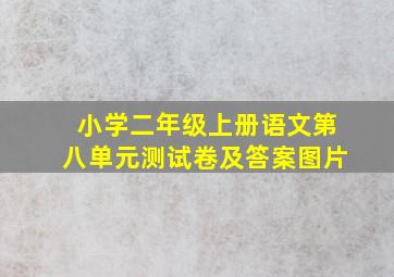 小学二年级上册语文第八单元测试卷及答案图片