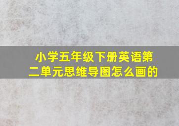 小学五年级下册英语第二单元思维导图怎么画的