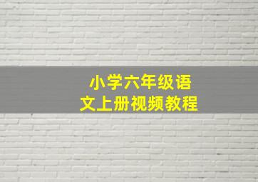 小学六年级语文上册视频教程