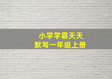 小学学霸天天默写一年级上册