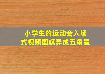 小学生的运动会入场式视频国旗弄成五角星