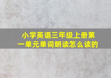 小学英语三年级上册第一单元单词朗读怎么读的