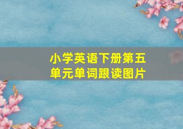 小学英语下册第五单元单词跟读图片