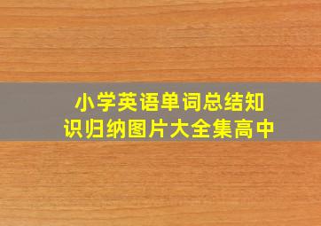 小学英语单词总结知识归纳图片大全集高中