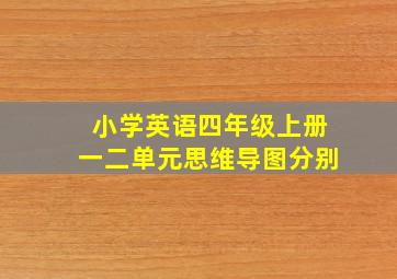 小学英语四年级上册一二单元思维导图分别