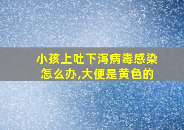 小孩上吐下泻病毒感染怎么办,大便是黄色的