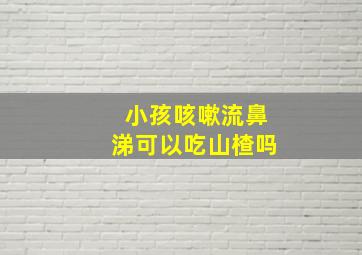 小孩咳嗽流鼻涕可以吃山楂吗