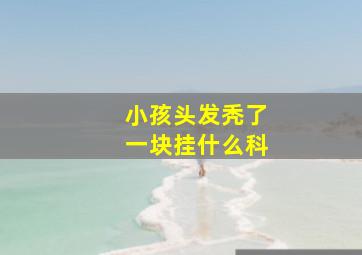 小孩头发秃了一块挂什么科