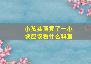 小孩头顶秃了一小块应该看什么科室