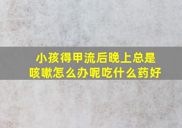 小孩得甲流后晚上总是咳嗽怎么办呢吃什么药好