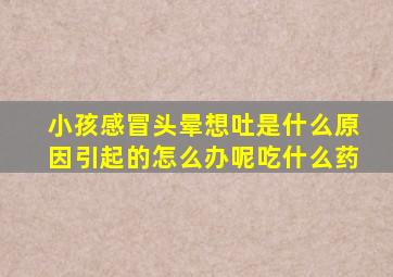 小孩感冒头晕想吐是什么原因引起的怎么办呢吃什么药