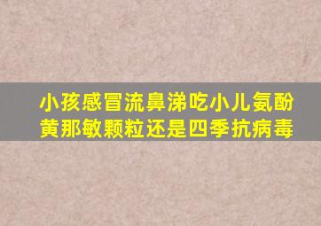 小孩感冒流鼻涕吃小儿氨酚黄那敏颗粒还是四季抗病毒