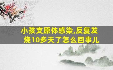 小孩支原体感染,反复发烧10多天了怎么回事儿