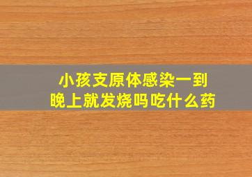 小孩支原体感染一到晚上就发烧吗吃什么药