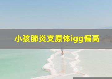 小孩肺炎支原体igg偏高