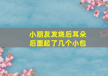 小朋友发烧后耳朵后面起了几个小包